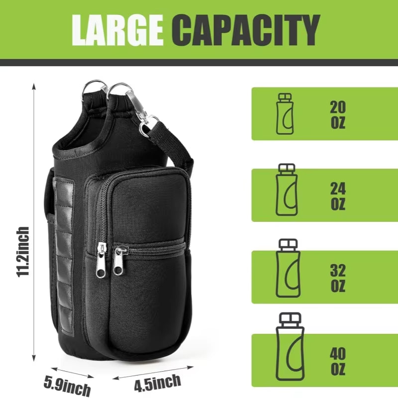 Bolsa magnética porta-garrafa preta de neoprene – foto 4