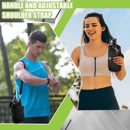 Bolsa magnética porta-garrafa preta de neoprene – foto 2